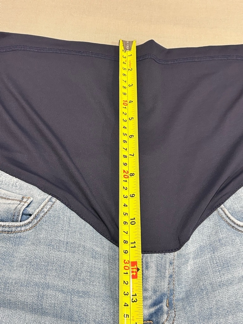 PINKBLUSH Light Blue Raw Edge Crop Maternity Jeans - Picture 8 of 15